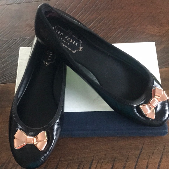 Ted Baker London Shoes | Ted Baker London Bow - Tie Ballet Flat Black Sz 7 | Color: Black | Size: 7 | Anamartinez100's Closet